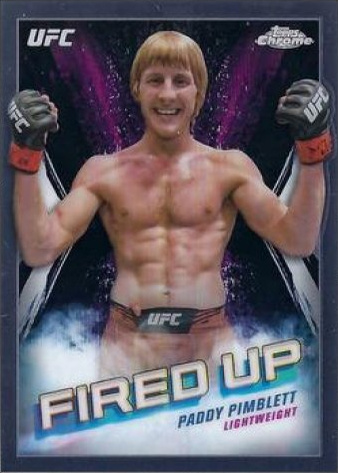 Paddy Pimblett 2024 Topps Chrome UFC Fired Up #FDP-23 Black Refractor