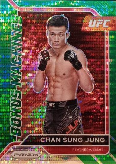 Chan Sung Jung 2022 Panini Prizm UFC Bonus Machines #6 Green Pulsar