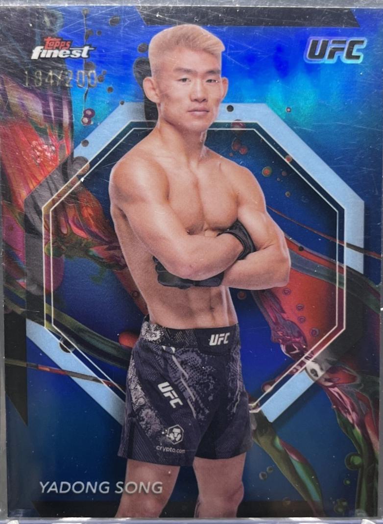 Song Yadong 2024 Topps Finest UFC Base Common #54 Blue Refractor