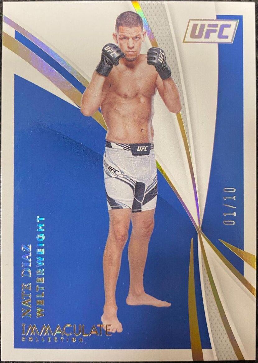 Nate Diaz 2021 Panini Immaculate UFC Base #95 Gold