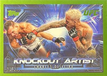 Charles Oliveira 2025 Topps Knockout UFC Knockout Artists #KA-23 Lime Green