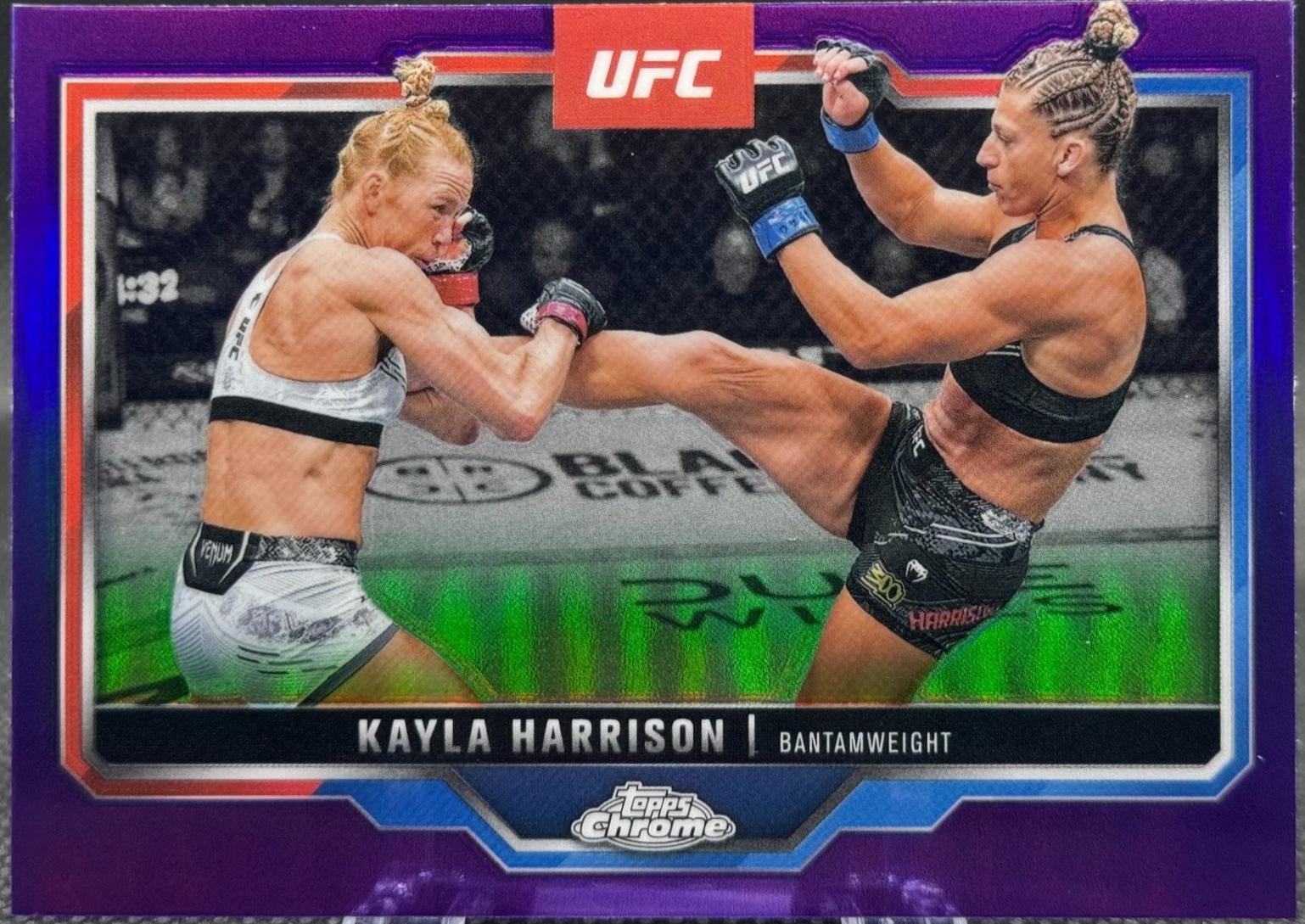 Kayla Harrison 2025 Topps Chrome UFC Base #172 Purple Refractor