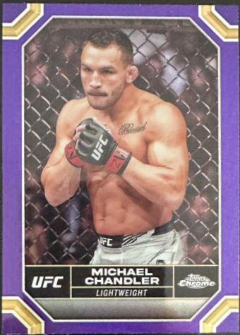 Michael Chandler 2024 Topps Chrome UFC Base #136 Purple Refractor