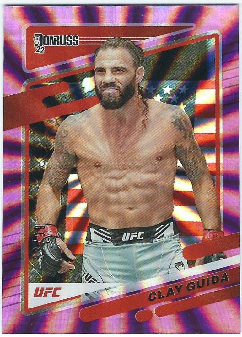 Clay Guida 2022 Panini Donruss UFC Base #111 Purple Laser