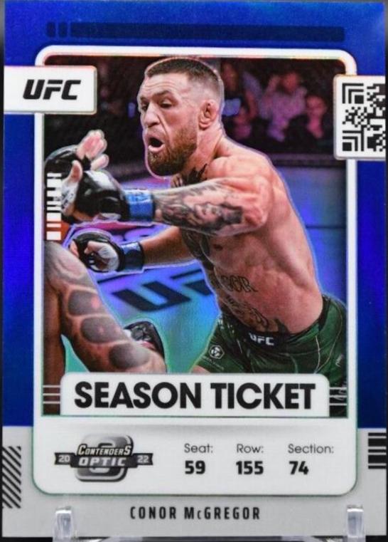 Conor McGregor 2022 Panini Chronicles UFC Base Contenders Optic Season Ticket #371 Blue