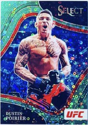 Dustin Poirier 2022 Panini Select UFC Octagonside #279 Green Disco