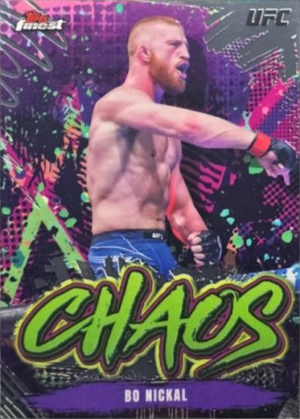 Bo Nickal 2024 Topps Finest UFC Chaos #CHA-13 Superfractor
