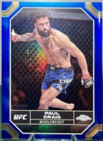 Paul Craig 2024 Topps Chrome UFC Base #153 Blue Refractor