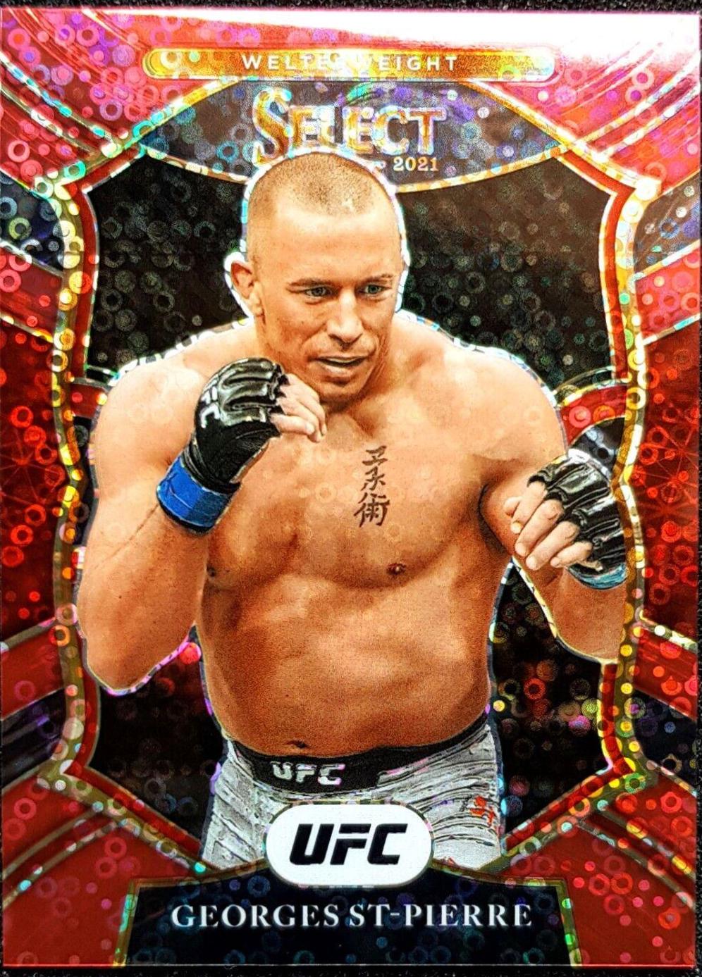 Georges St-Pierre 2021 Panini Select UFC Concourse #14 Red Disco