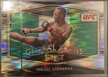 Israel Adesanya 2022 Panini Select UFC Global Icons #19 Silver