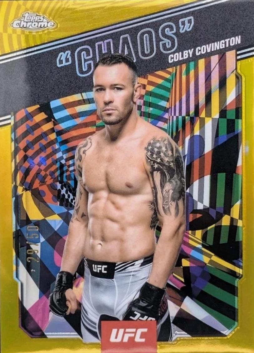 Colby Covington 2025 Topps Chrome UFC AKA #AKA-7 Gold Refractor