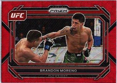 Brandon Moreno 2023 Panini Prizm UFC Base #38 Ruby Wave
