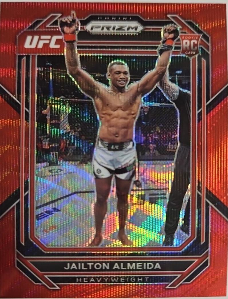 Jailton Almeida 2023 Panini Prizm UFC Base #197 Ruby Wave
