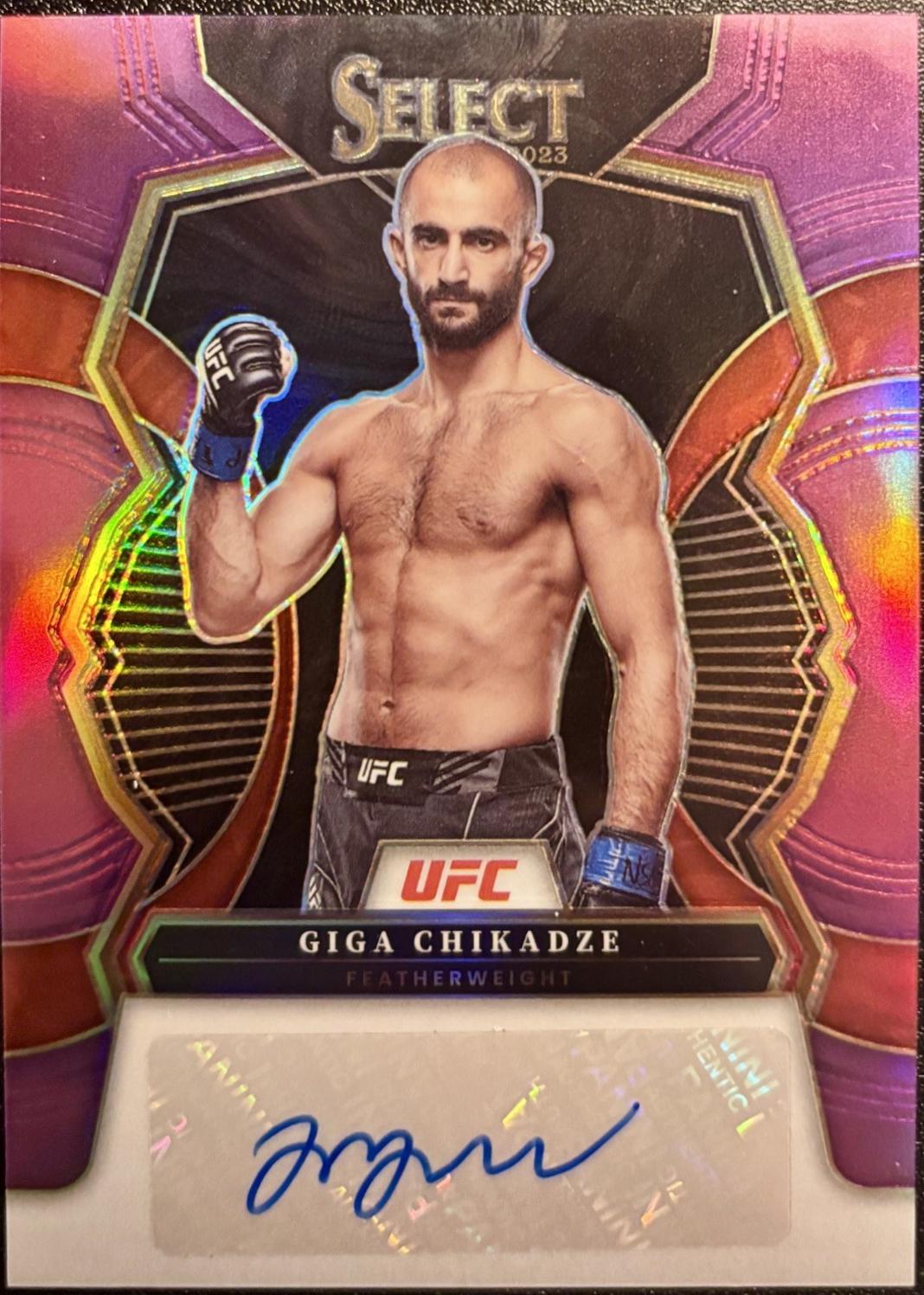 Giga Chikadze 2023 Panini Select UFC Signatures #9 Blue