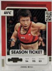 Zhang Weili 2022 Panini Chronicles UFC Base Contenders Season Ticket #101 Gold