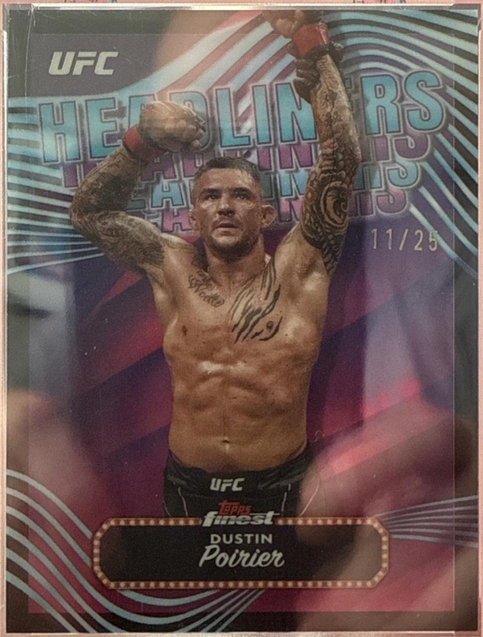 Dustin Poirier 2024 Topps Finest UFC Headliners #HDL-3 Black Refractor