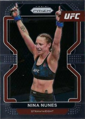 Nina Nunes 2022 Panini Prizm UFC Base #160 Blue Shimmer