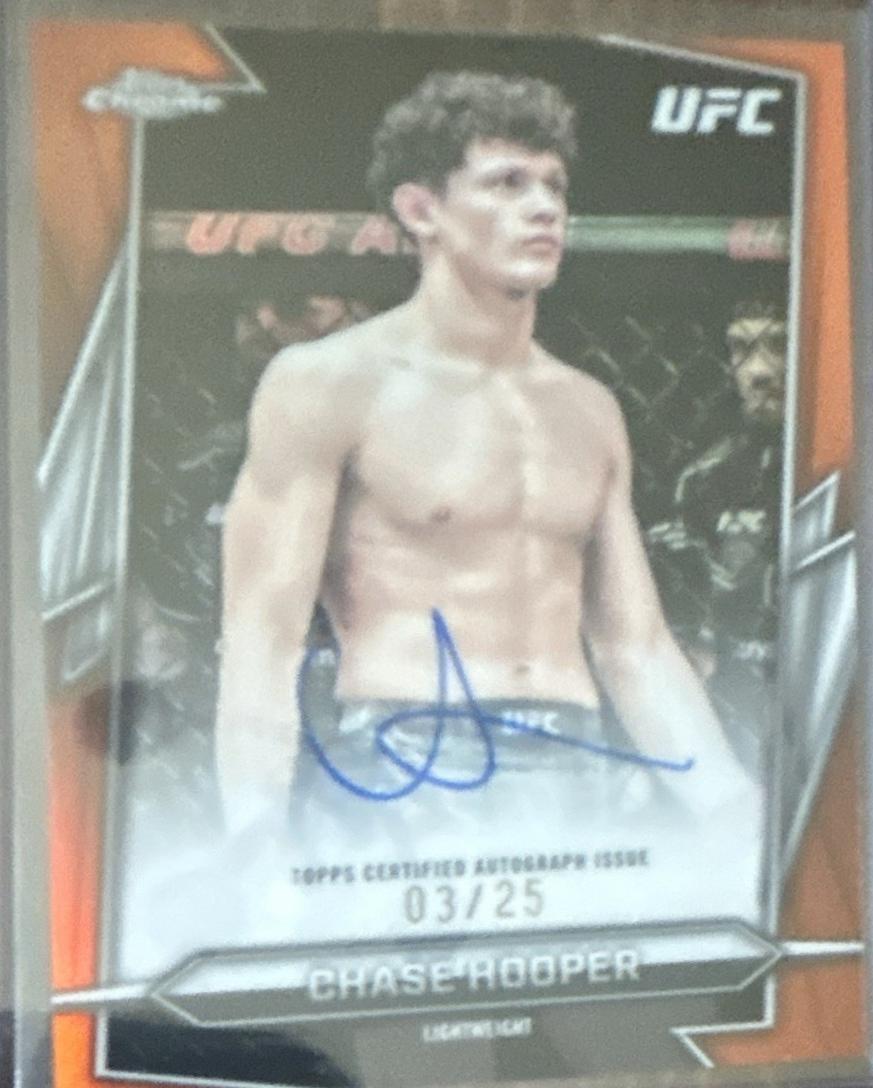 Chase Hooper 2026 Topps Chrome UFC Base Autographs #BAV-CH Orange Refractor