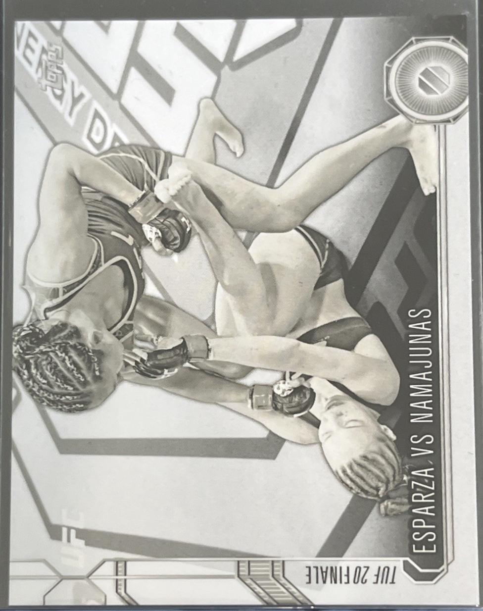 Carla Esparza / Rose Namajunas 2015 Topps UFC Chronicles Base #266 Black and White
