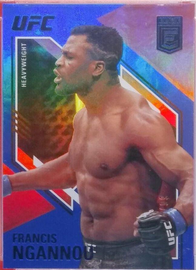Francis Ngannou 2021 Panini Chronicles UFC Base Elite #149 Blue