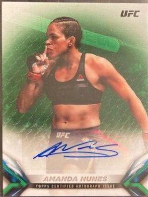 Amanda Nunes 2018 Topps UFC Knockout Knockoutautographs #KA-AN Green