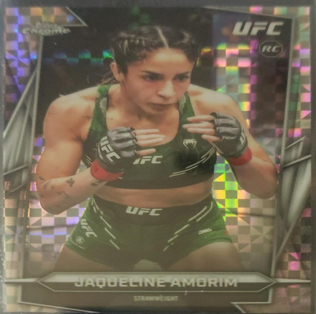 Jaqueline Amorim 2026 Topps Chrome UFC Base #182 X-fractor