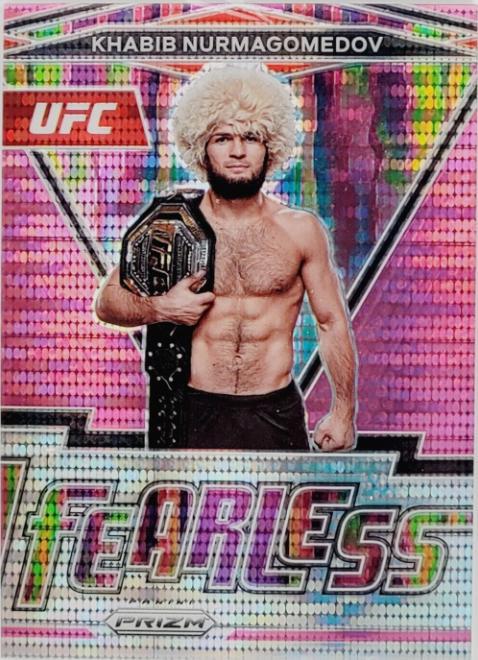 Khabib Nurmagomedov 2022 Panini Prizm UFC Fearless #11 Pink Pulsar