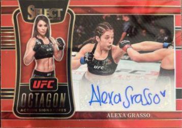 Alexa Grasso 2022 Panini Select UFC Octagon Action Signatures #44 Red