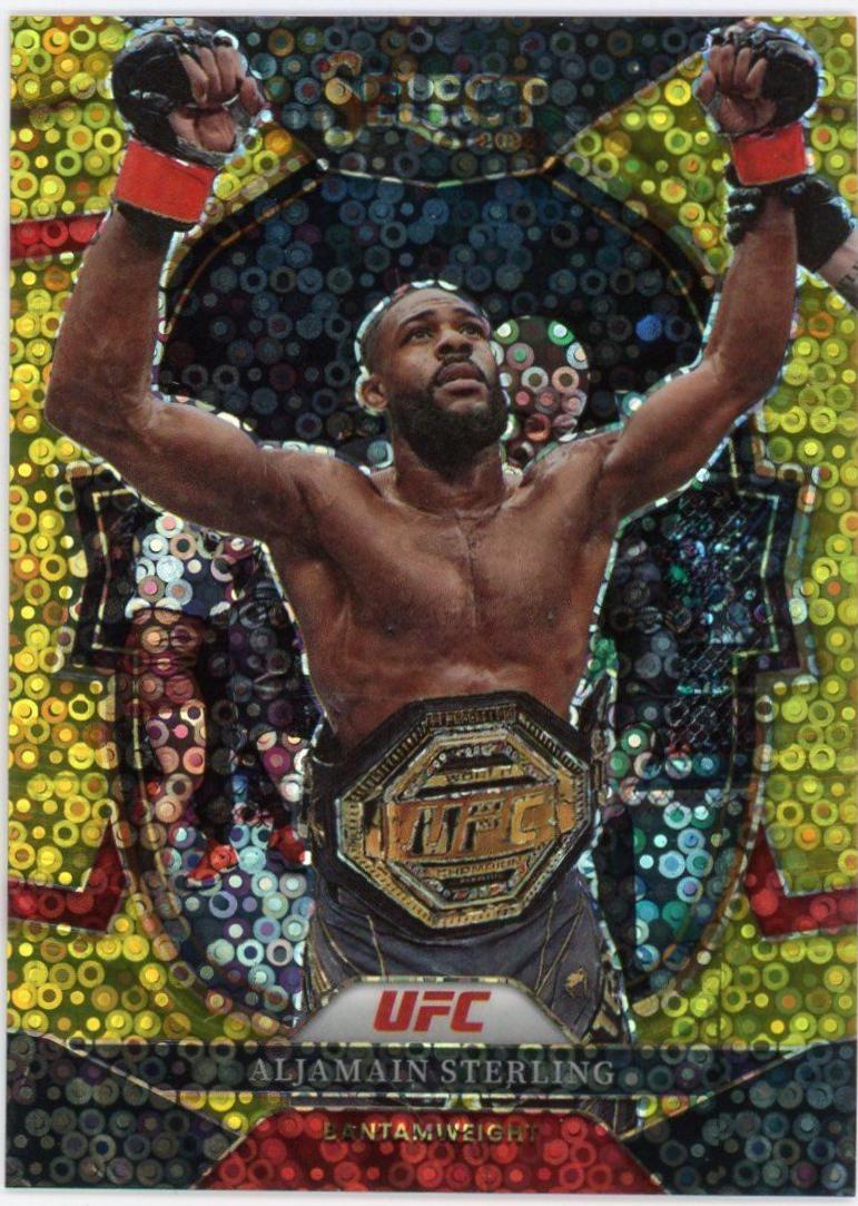 Aljamain Sterling 2023 Panini Select UFC Concourse #58 Gold Disco