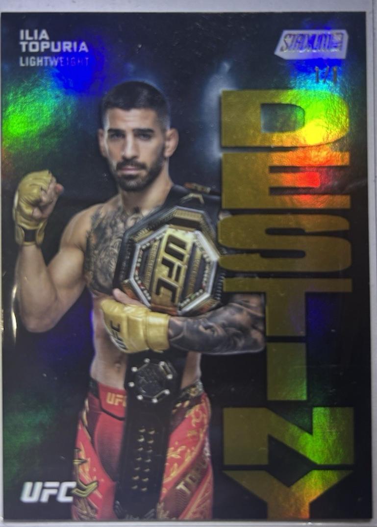 Ilia Topuria 2025 Topps Stadium Club UFC Dynasty and Destiny #DD-6 Gold Rainbow