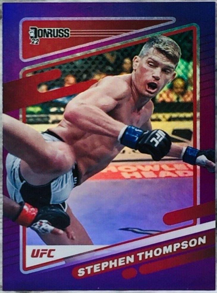 Stephen Thompson 2022 Panini Donruss UFC Base #68 Purple Flood