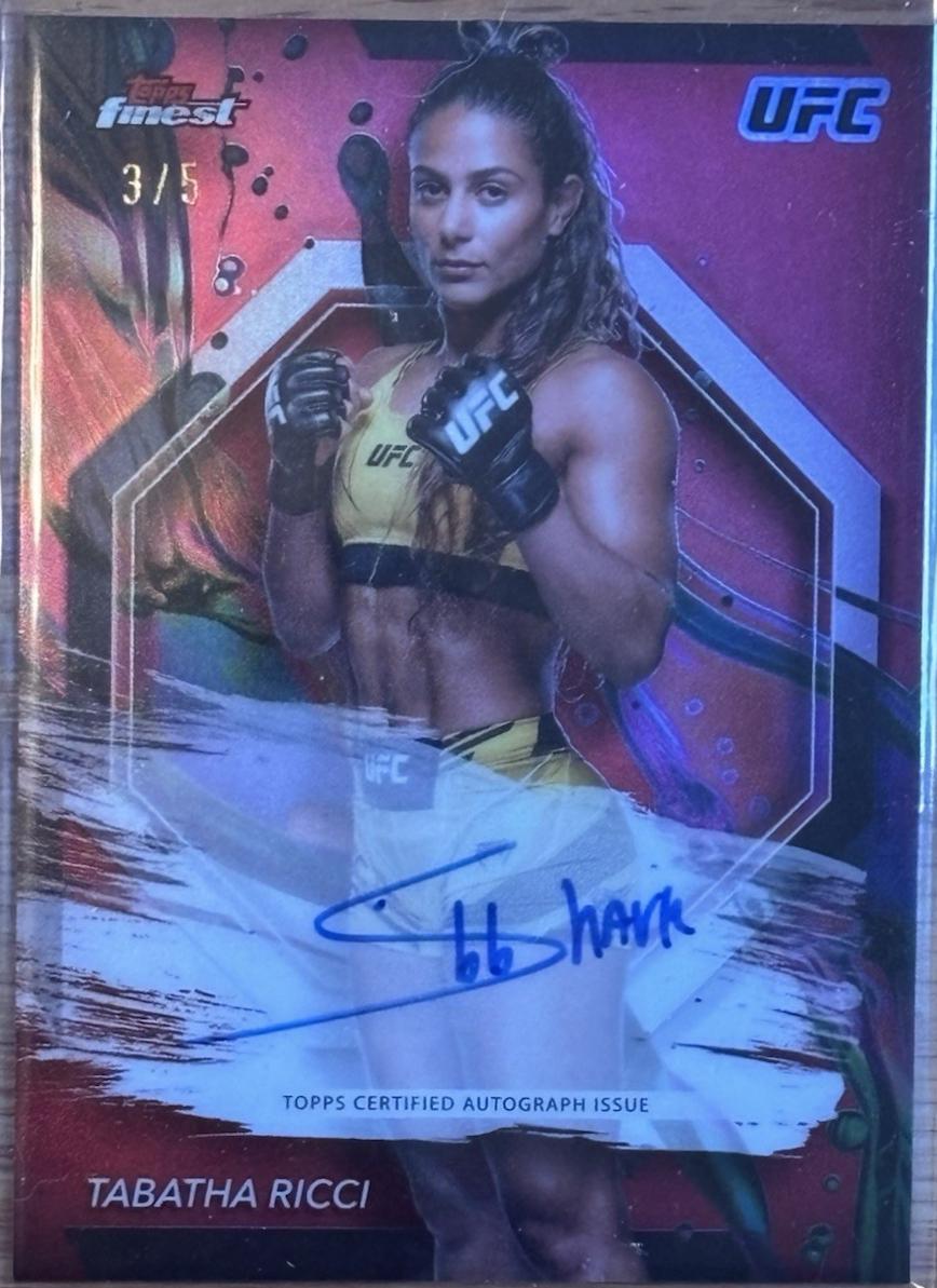 Tabatha Ricci 2024 Topps Finest UFC Finest Autographs #FA-TAR Red Refractor