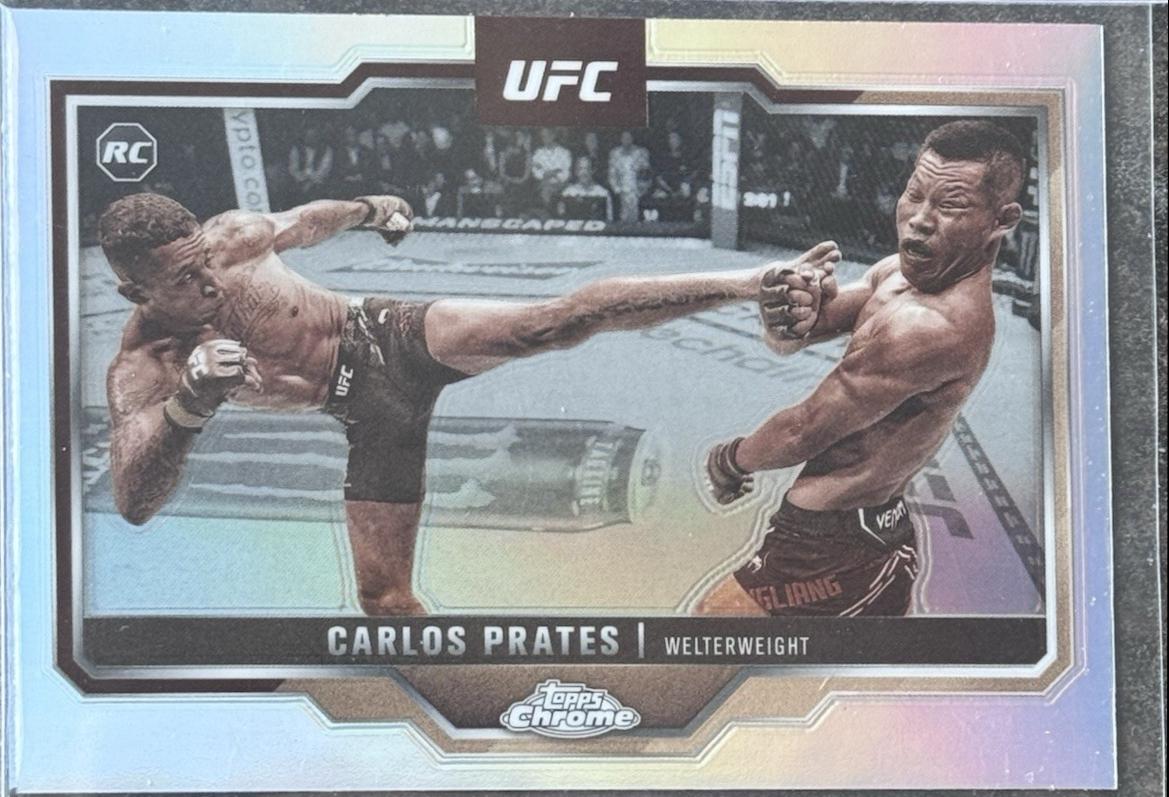 Carlos Prates 2025 Topps Chrome UFC Base #40 Sepia Refractor