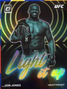 Jon Jones 2023 Panini Donruss Optic UFC Light It Up #19 Gold