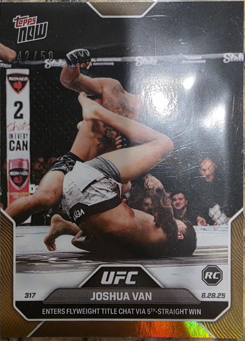Joshua Van Topps Now UFC Base #20 Gold