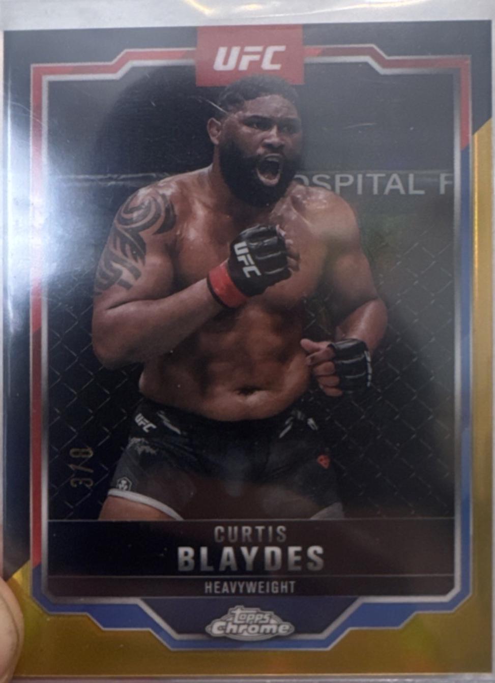 Curtis Blaydes 2025 Topps Chrome UFC Base #31 Black & Gold Refractor