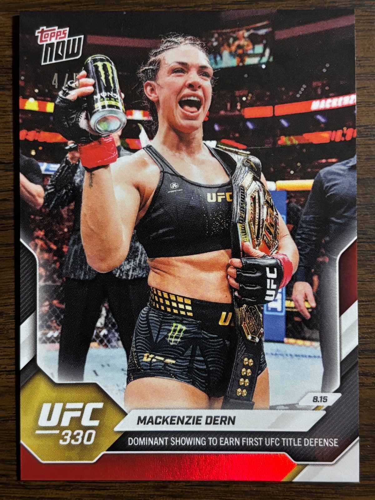 Mackenzie Dern Topps Now UFC Base #29 Red Foil
