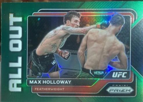 Max Holloway 2023 Panini Prizm UFC All Out #24 Green