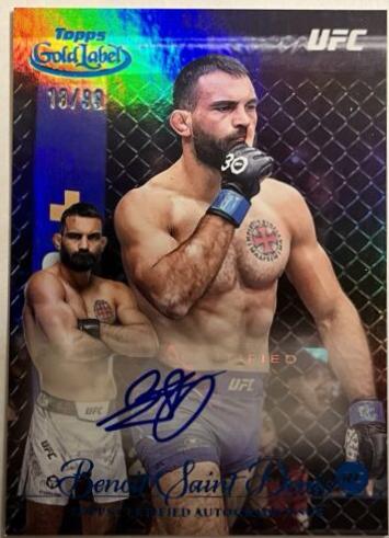 Benoit Saint Denis 2024 Topps Gold Label UFC Gold Label Autographs #GLA-BSD Blue