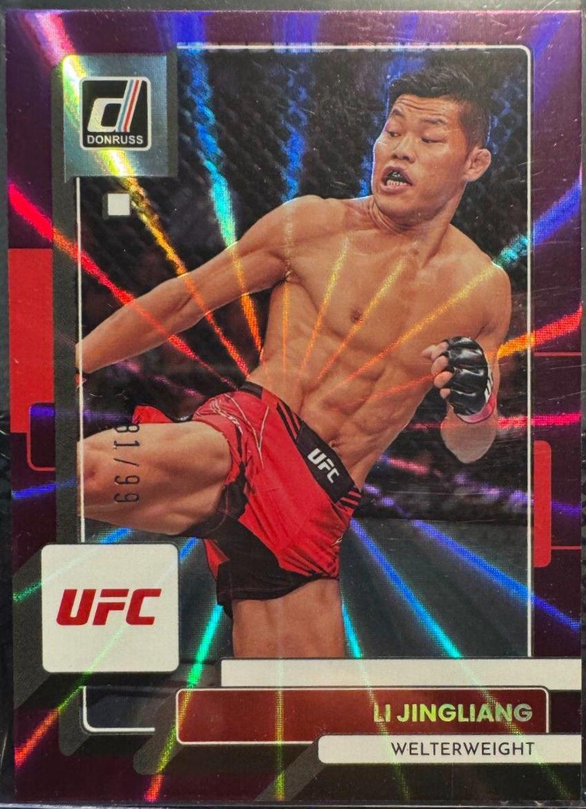 Li Jingliang 2023 Panini Donruss UFC Base #5 Purple Laser