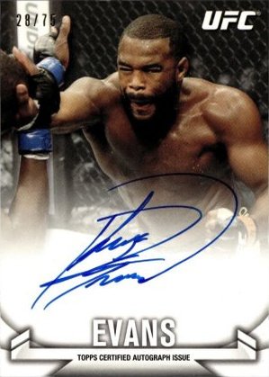 Rashad Evans 2013 Topps UFC Knockout Knockout Autographs #KA-RE Red Ink
