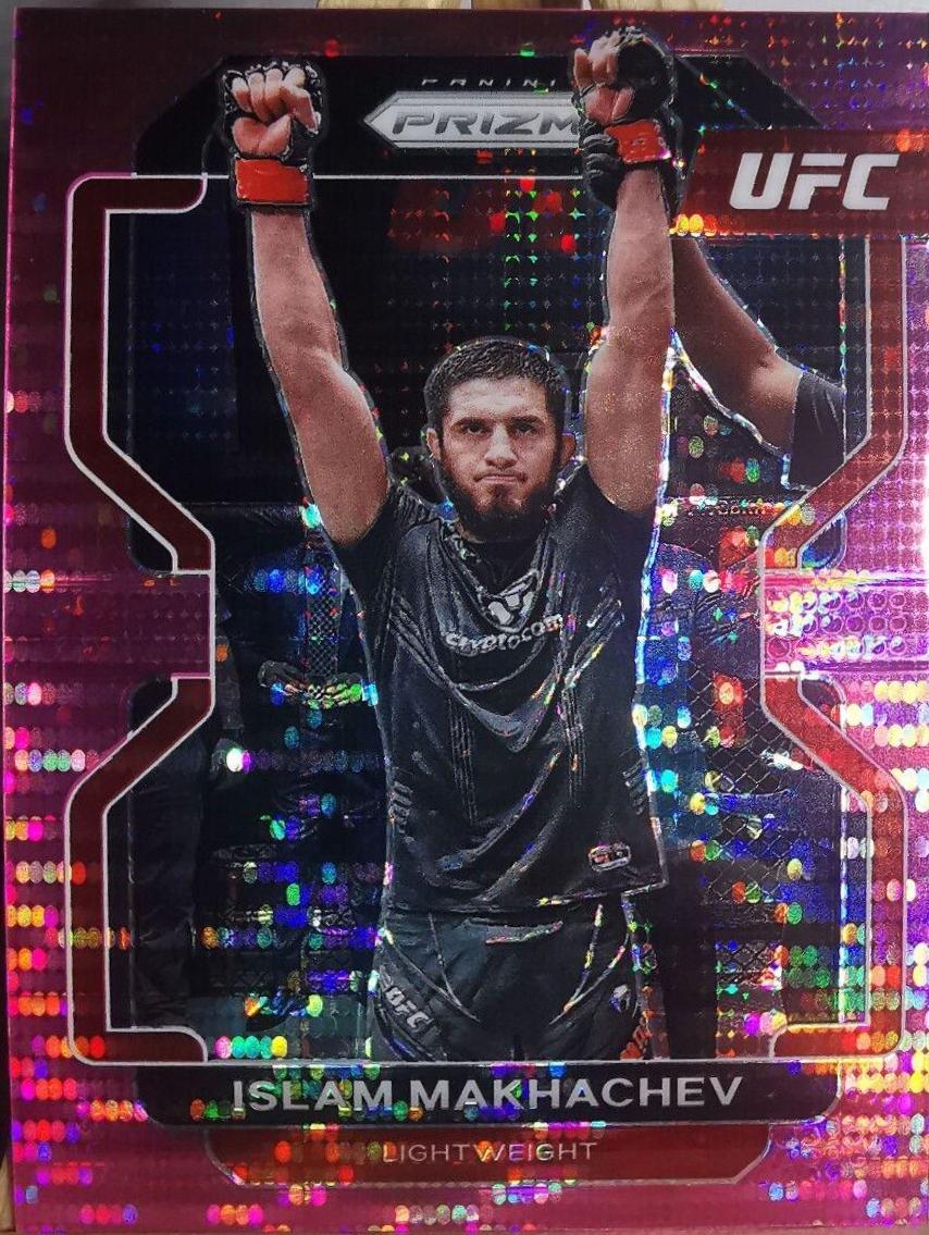 Islam Makhachev 2022 Panini Prizm UFC Base #125 Pink Pulsar