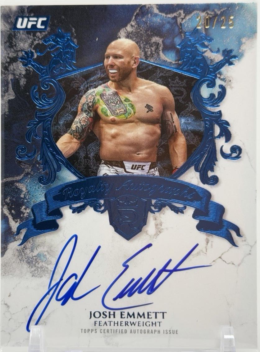 Josh Emmett 2025 Topps Royalty UFC Royalty Autographs #RY-JE Platinum