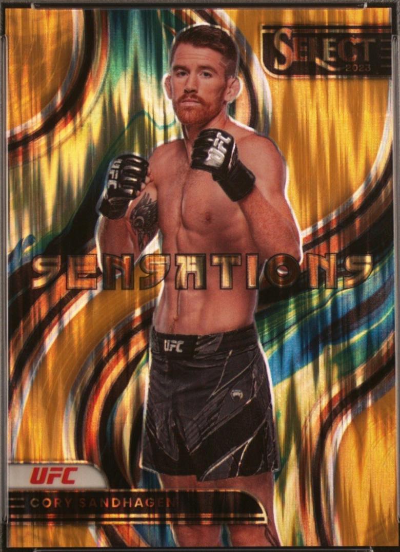 Cory Sandhagen 2023 Panini Select UFC Sensations #7 Gold Flash