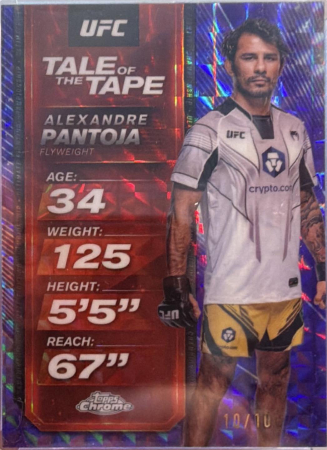 Alexandre Pantoja 2025 Topps Chrome UFC Tale of the Tape #TTT-1 Geometric Purple Refractor
