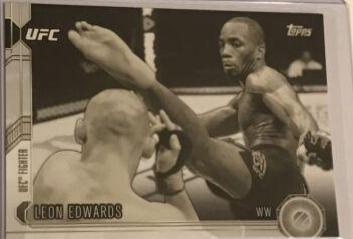 Leon Edwards 2015 Topps UFC Chronicles Base #255 Black and White