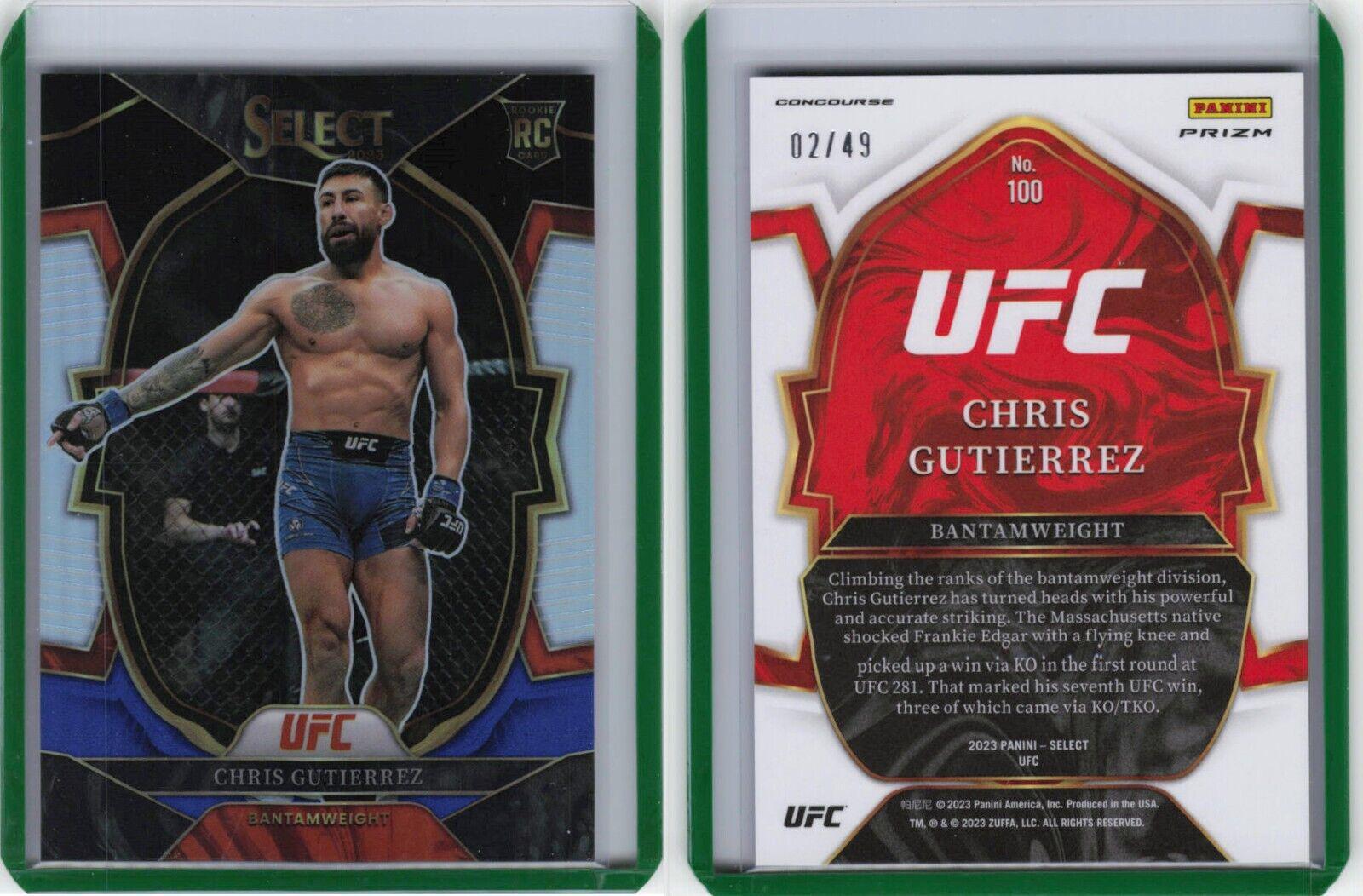 Chris Gutierrez 2023 Panini Select UFC Concourse #100 Black Blue