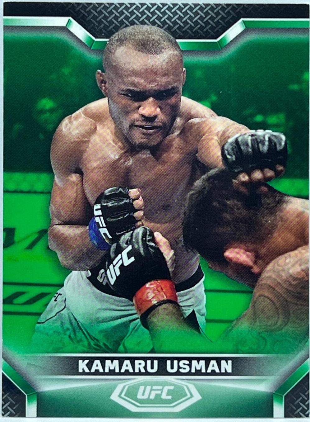 Kamaru Usman 2020 Topps UFC Knockout Base #26 Green