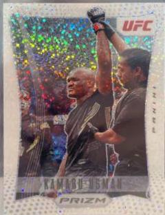 Kamaru Usman 2022 Panini Prizm UFC Prizm Flashback #25 White Sparkle