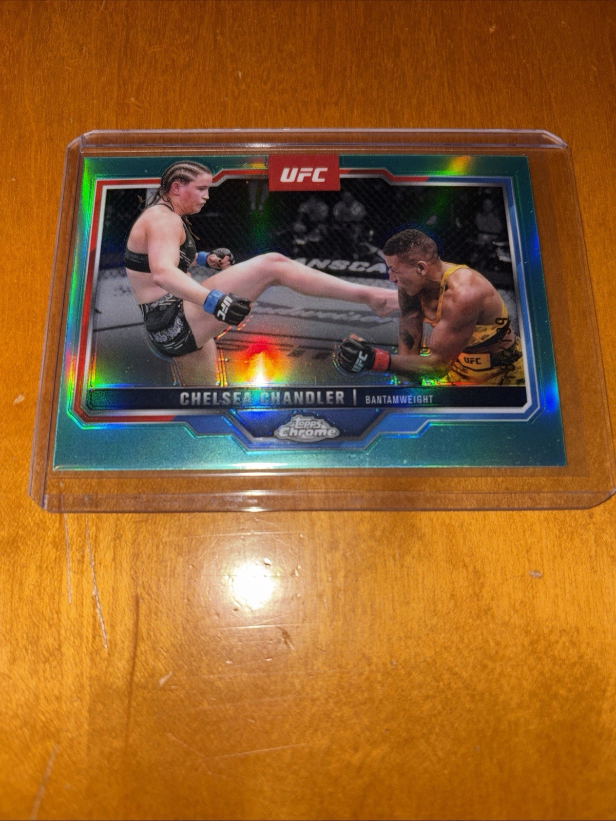 Chelsea Chandler 2025 Topps Chrome UFC Base #79 Aqua Refractor
